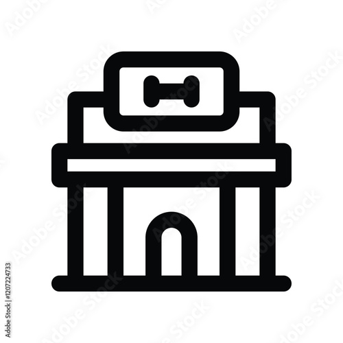 gymnasium line icon. vector icon for your website, mobile, presentation, and logo design.
