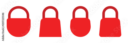 Lock icon collection. Padlock icons. Locked and unlocked icons. Security symbols