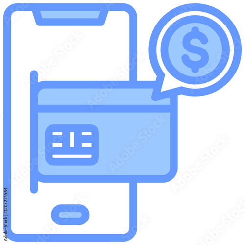 Mobile Payment Blue Icon