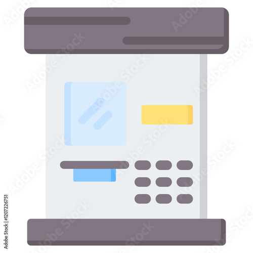 Atm Machine Flat Icon