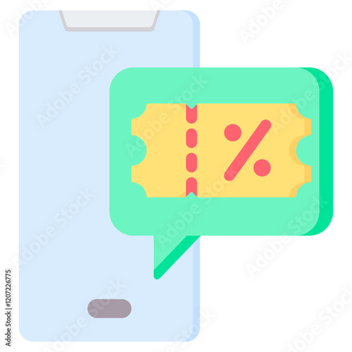 E Ticketing Flat Icon