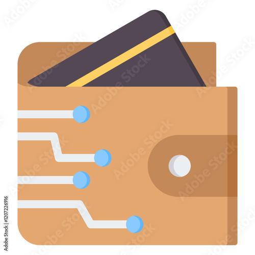 Digital Wallet Flat Icon