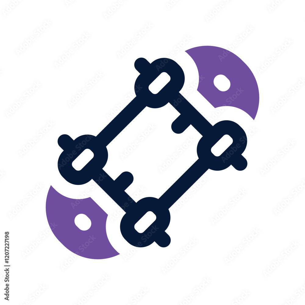 skateboard dual tone icon. vector icon for your website, mobile, presentation, and logo design. skateboard dual tone icon. vector icon for your website, mobile, presentation, and logo design.