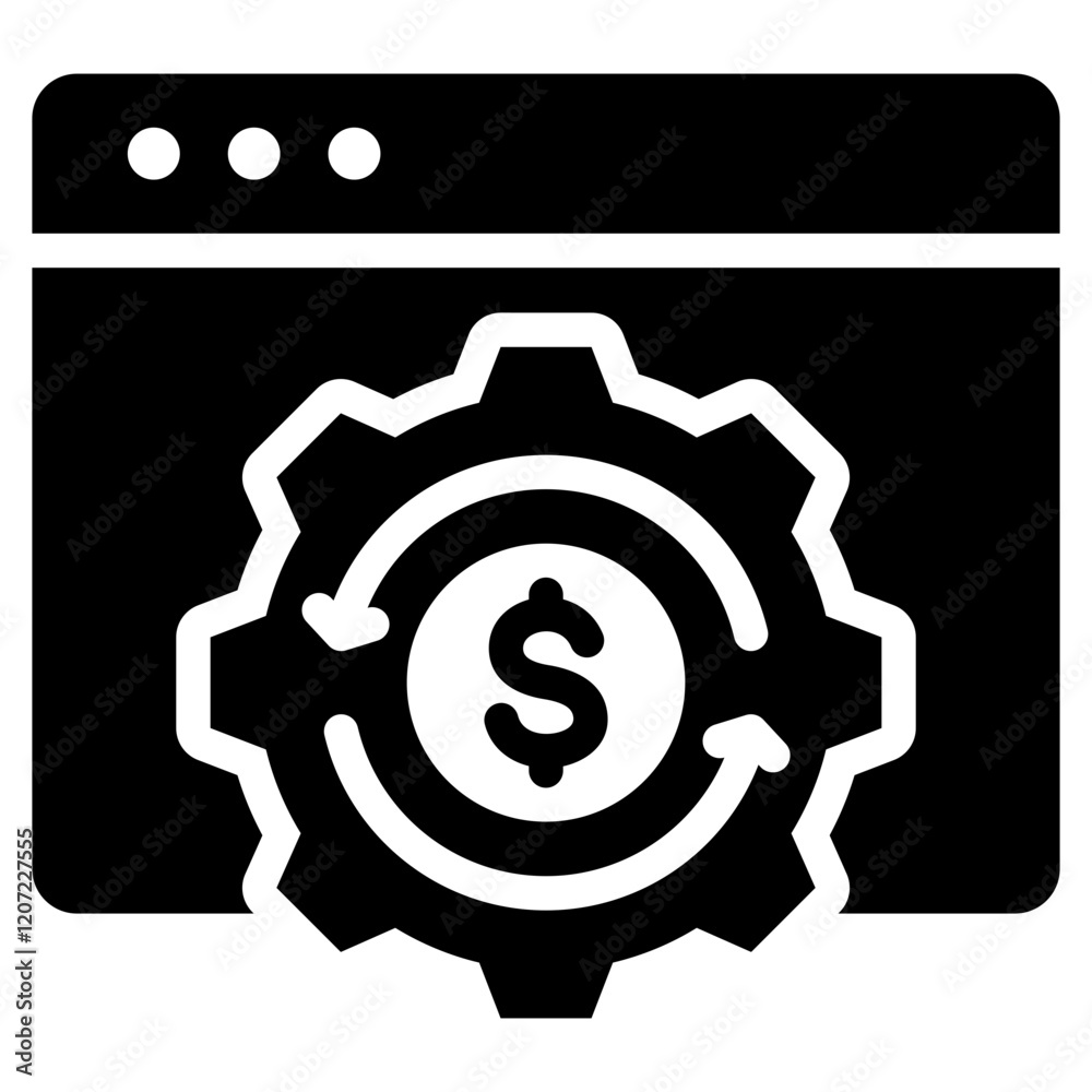 Money Management Glyph Icon Money Management Glyph Icon