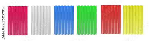 Galvanized iron for fences, walls, roofs. House remodel corrugated metal roof siding, profiled sheeting. Vector