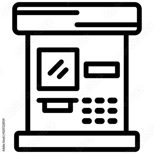 Atm Machine Outline Icon
