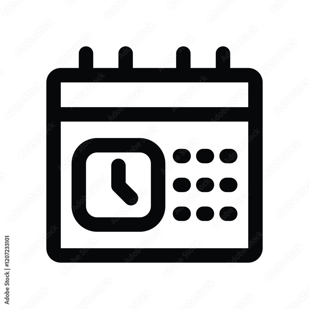 time table line icon. vector icon for your website, mobile, presentation, and logo design. time table line icon. vector icon for your website, mobile, presentation, and logo design.