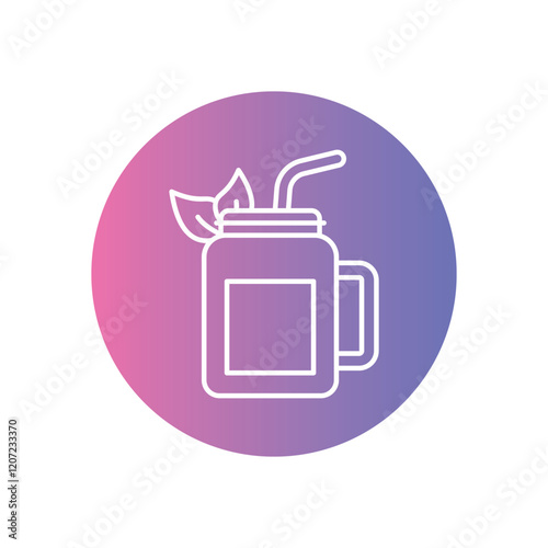 Detox Smoothie vector icon stock illustration