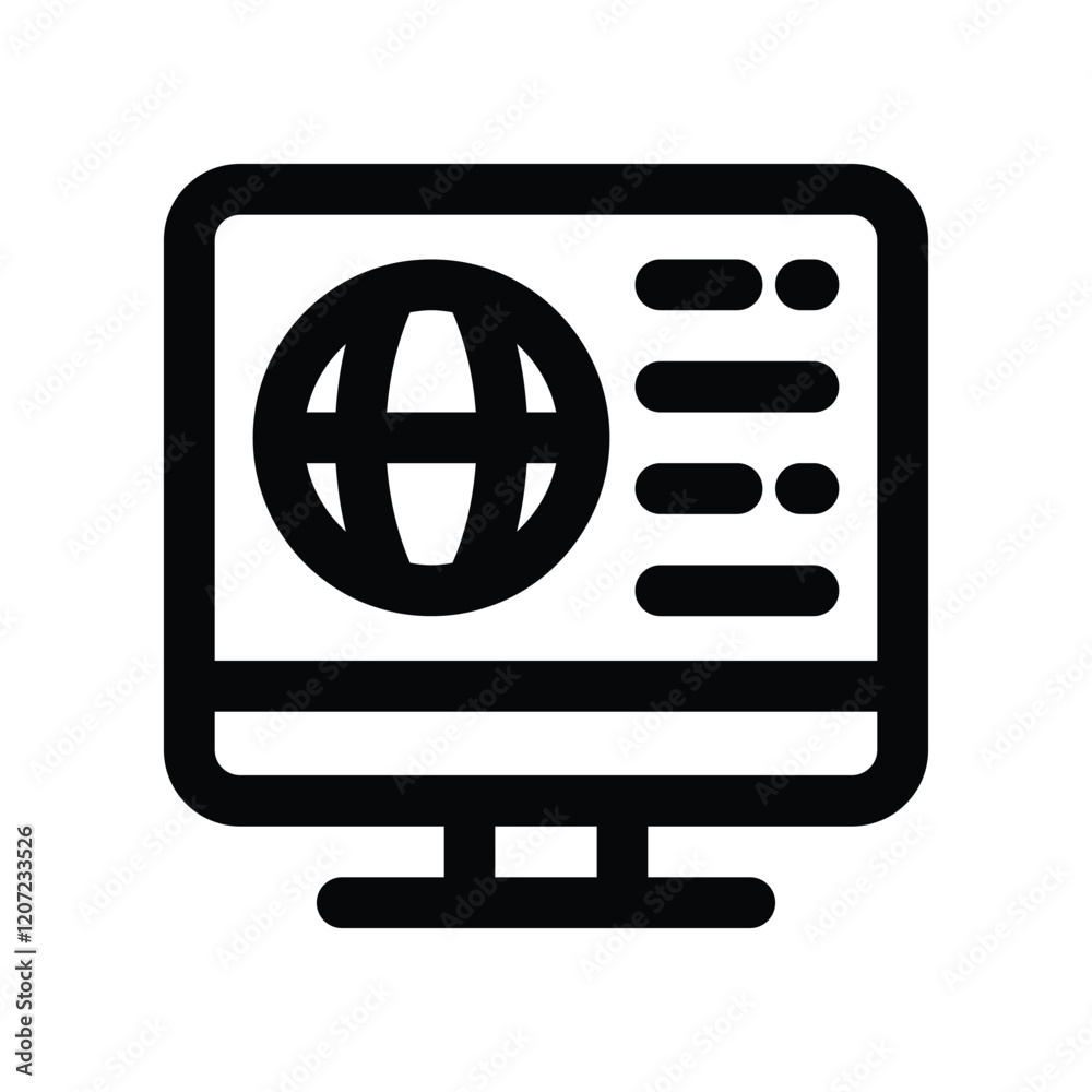 online learning line icon. vector icon for your website, mobile, presentation, and logo design.