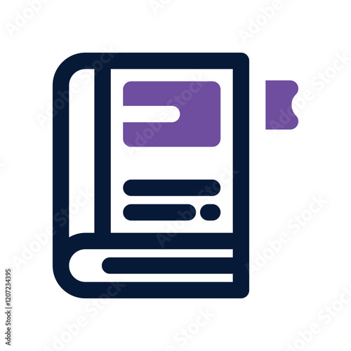 language book dual tone icon. vector icon for your website, mobile, presentation, and logo design. photo