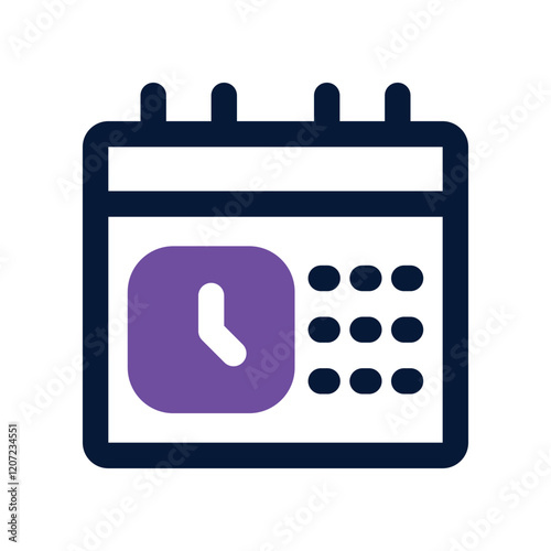 time table dual tone icon. vector icon for your website, mobile, presentation, and logo design.