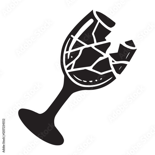 Wine Glass Silhouette Vector illustration
