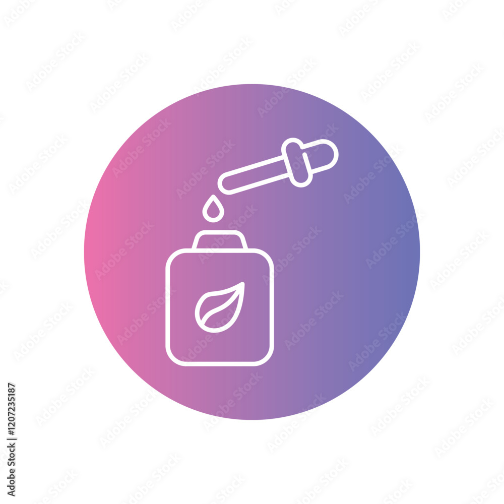 Essential Oils Bottle vector icon stock illustration Essential Oils Bottle vector icon stock illustration
