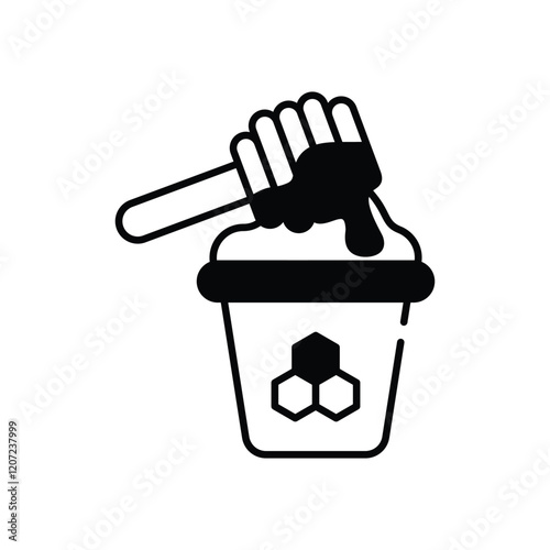 Honey Sweet syrup vector icon