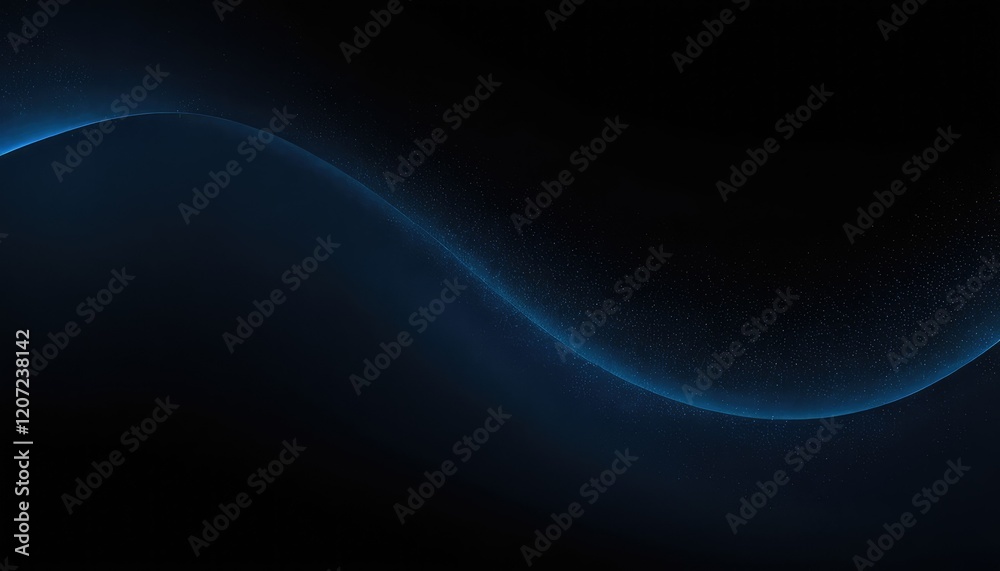 Fototapeta premium Blue velvety abstract wavy background on dark background 4