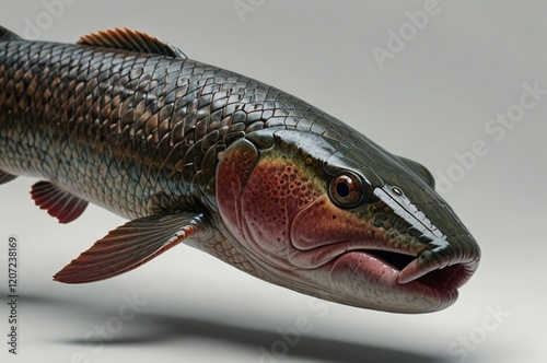 A coelacanth a prehistoric fish once thought to be extinct known for its  living fossil  status photo