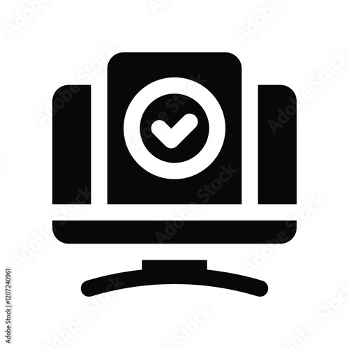 online booking icon. vector glyph icon for your website, mobile, presentation, and logo design.