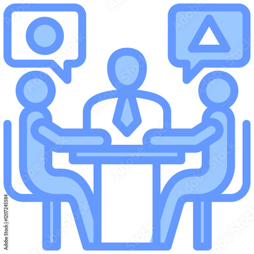 Discussion Blue Icon