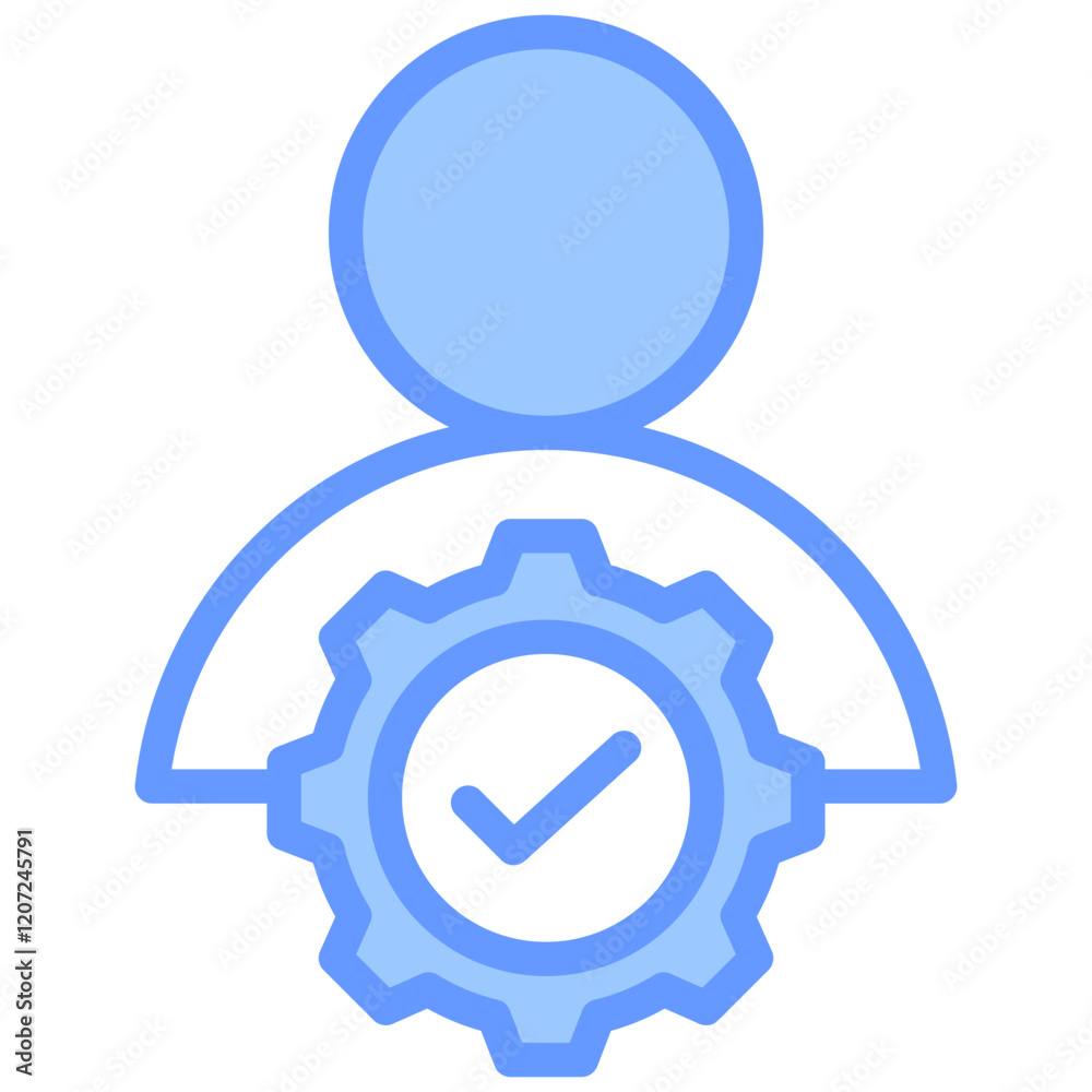 Fototapeta premium Manager Blue Icon