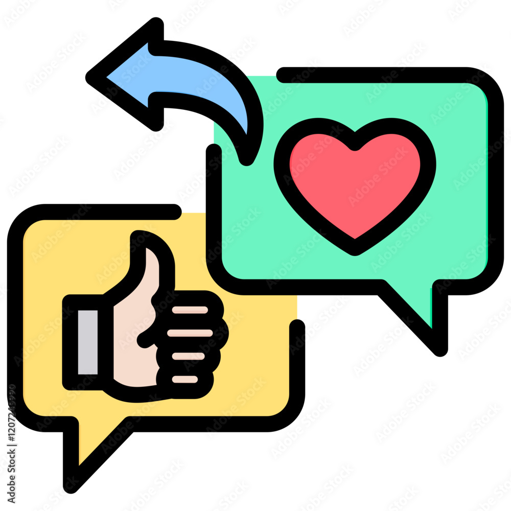 Feedback Response Outline Color Icon Feedback Response Outline Color Icon