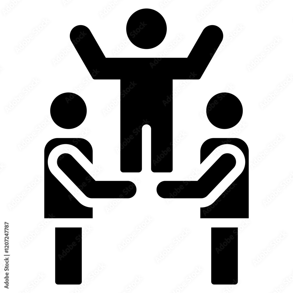 Teamwork Glyph Icon Teamwork Glyph Icon