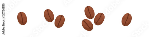 Coffee icon. Coffee bean vector set. Coffee bean sign. Isolated caffeine icon.