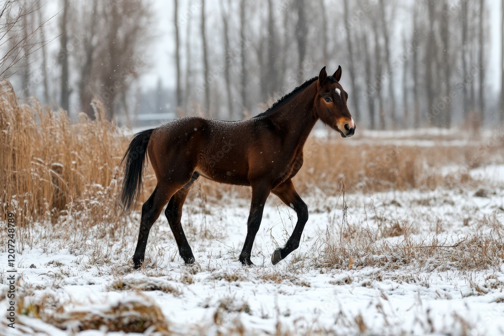 A powerful horse in mid-gallop, captured with dramatic brushwork on a pristine white background. Beautiful simple AI generated image A powerful horse in mid-gallop, captured with dramatic brushwork on a pristine white background. Beautiful simple AI generated image
