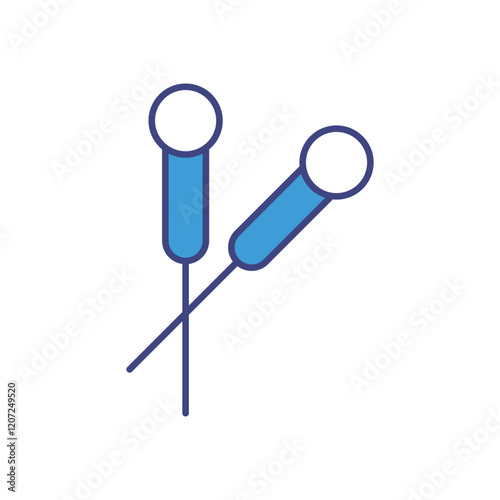 Acupuncture Needles vector icon stock illustration