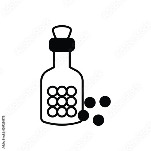 Homeopathy Vials vector icon stock illustration