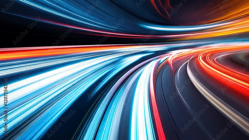 Abstract Light Trails: Speed, Motion, and Energy Abstract Light Trails: Speed, Motion, and Energy
