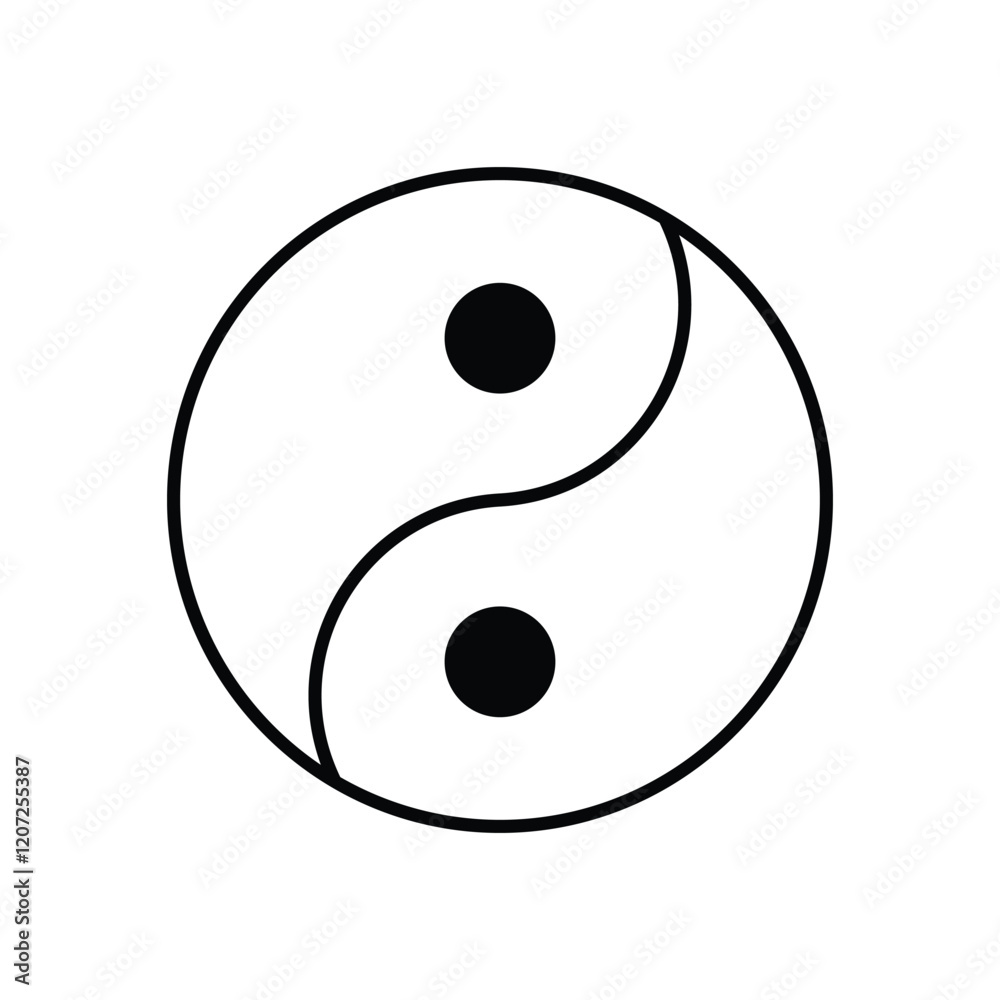Ying Yang vector icon stock illustration Ying Yang vector icon stock illustration