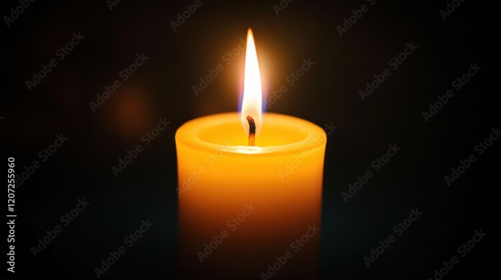 A mesmerizing close-up of a candle flame, its gentle curves and bright core contrasting against a dark, shadowy background for a serene and intimate effect. A mesmerizing close-up of a candle flame, its gentle curves and bright core contrasting against a dark, shadowy background for a serene and intimate effect.