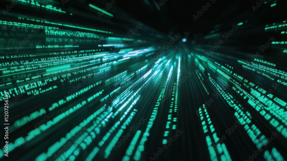A mesmerizing effect of green binary code A mesmerizing effect of green binary code