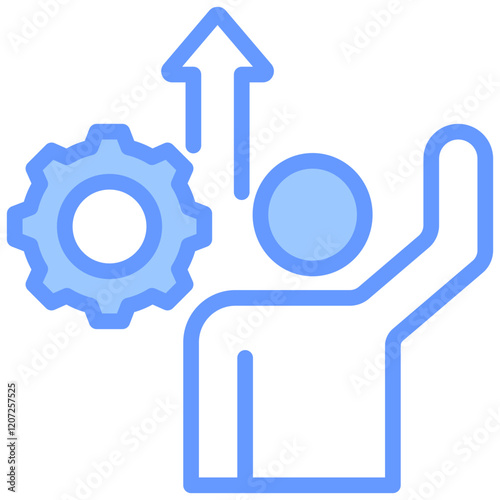 Personal Development Blue Icon