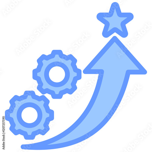 Performance Improvement Blue Icon