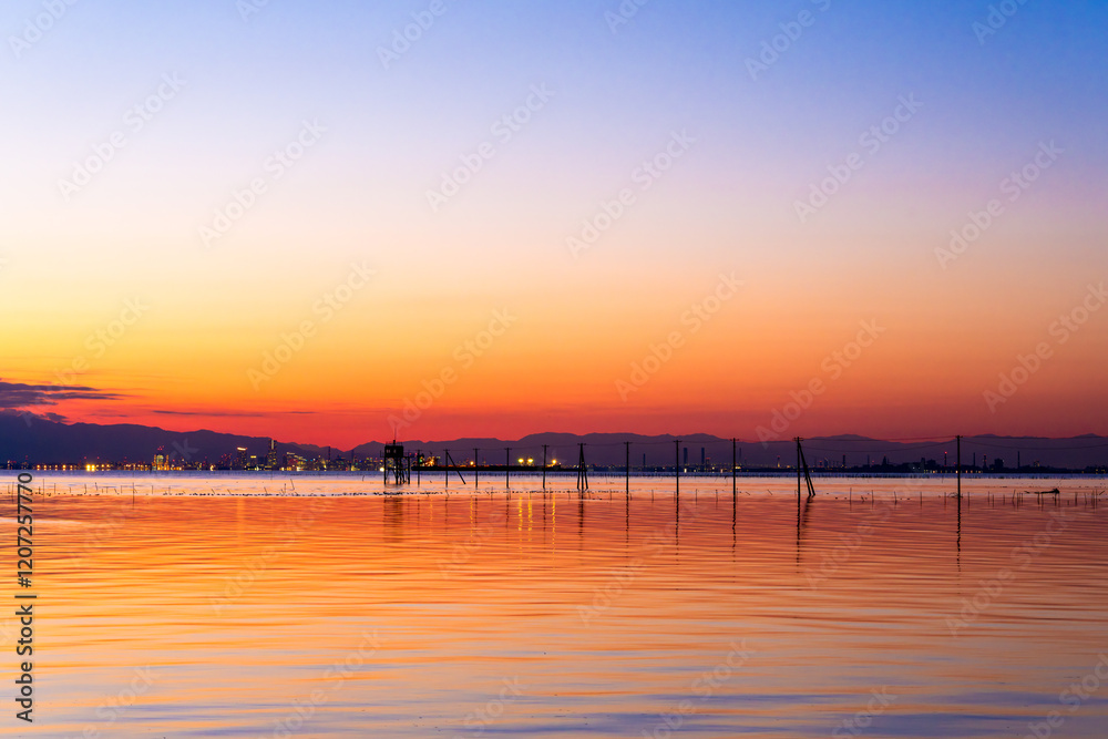 Obraz premium 海の夕焼け