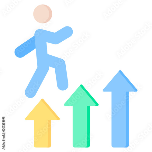 Personal Growth Flat Icon