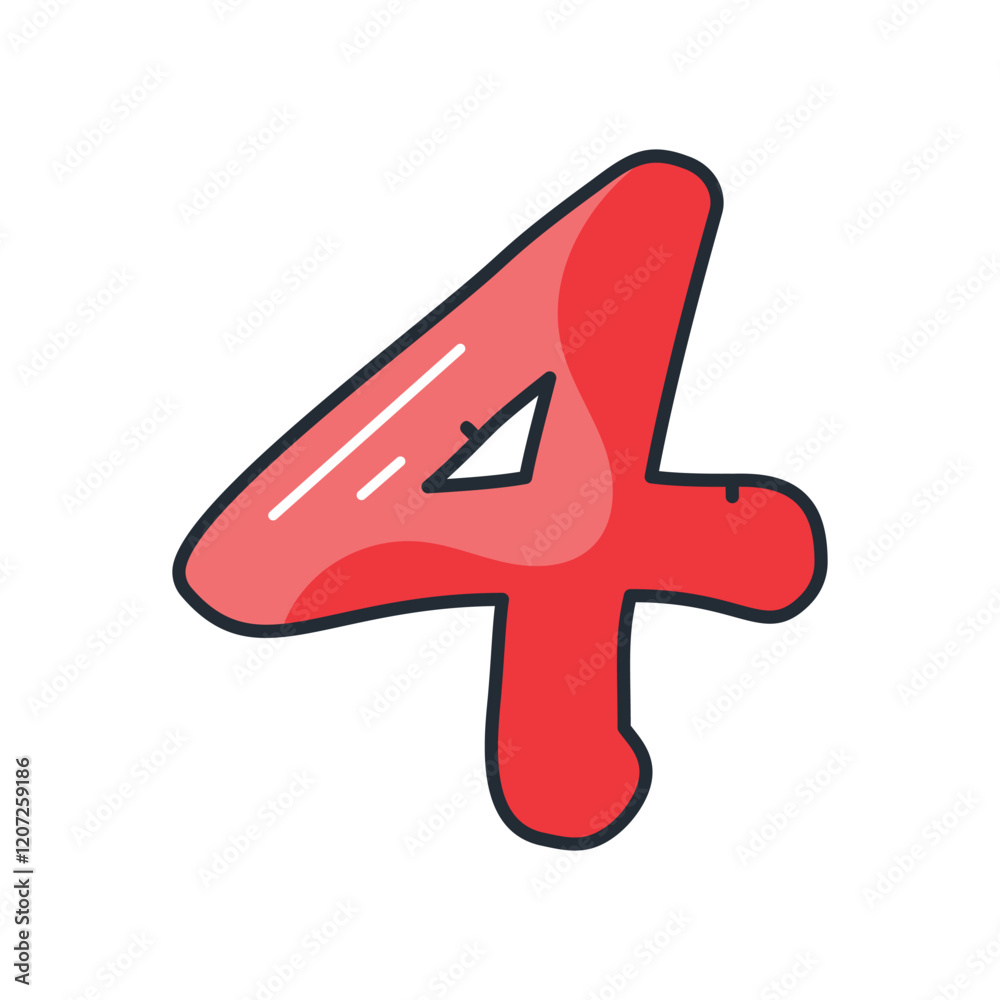 Obraz premium 4 color line icon with white background vector stock illustration