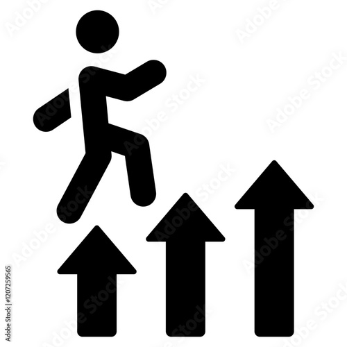 Personal Growth Glyph Icon
