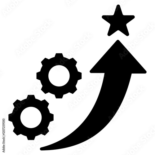 Performance Improvement Glyph Icon
