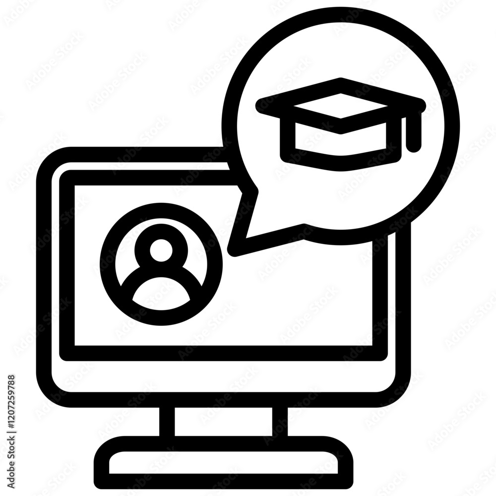 E Learning Outline Icon E Learning Outline Icon