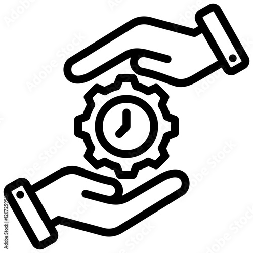 Time Management Outline Icon