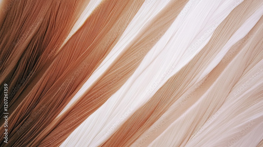 Obraz premium Wavy hair texture in various brown tones, abstract background