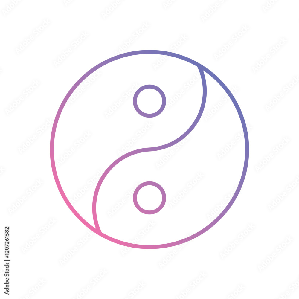 Ying Yang vector icon stock illustration Ying Yang vector icon stock illustration