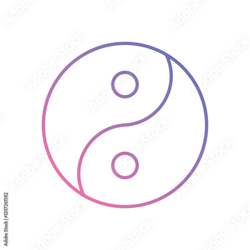 Ying Yang vector icon stock illustration