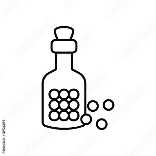 Homeopathy Vials vector icon stock illustration