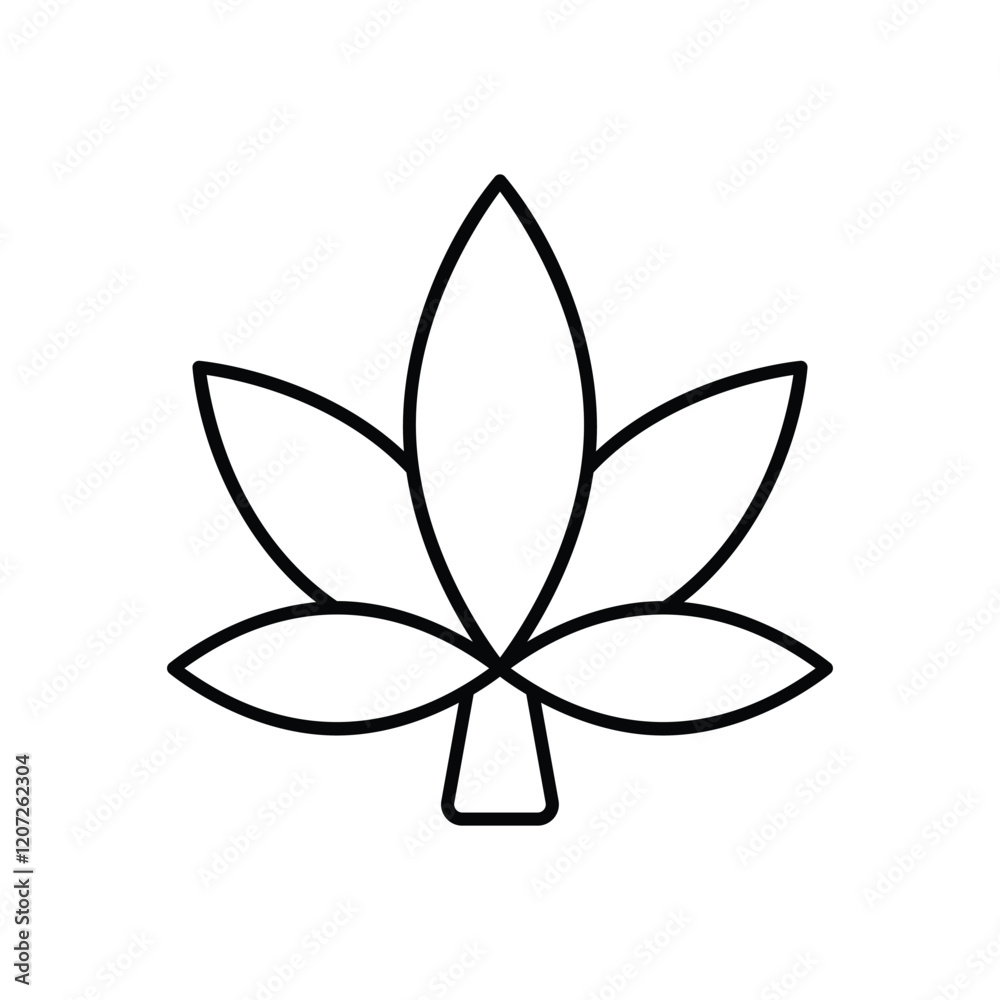 Cannabis vector icon stock illustration Cannabis vector icon stock illustration