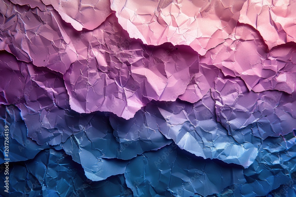 Abstract Crinkled Paper Gradient Hues Pink Purple Blue Abstract Crinkled Paper Gradient Hues Pink Purple Blue
