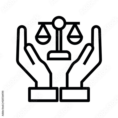 Justice Scales vector icon