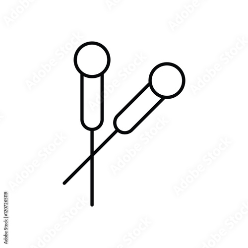 Acupuncture Needles vector icon stock illustration